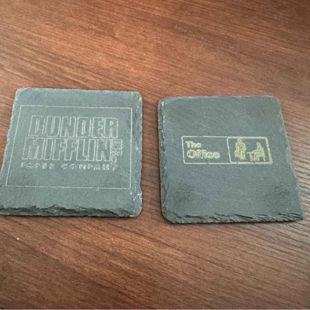The Office slate coasters